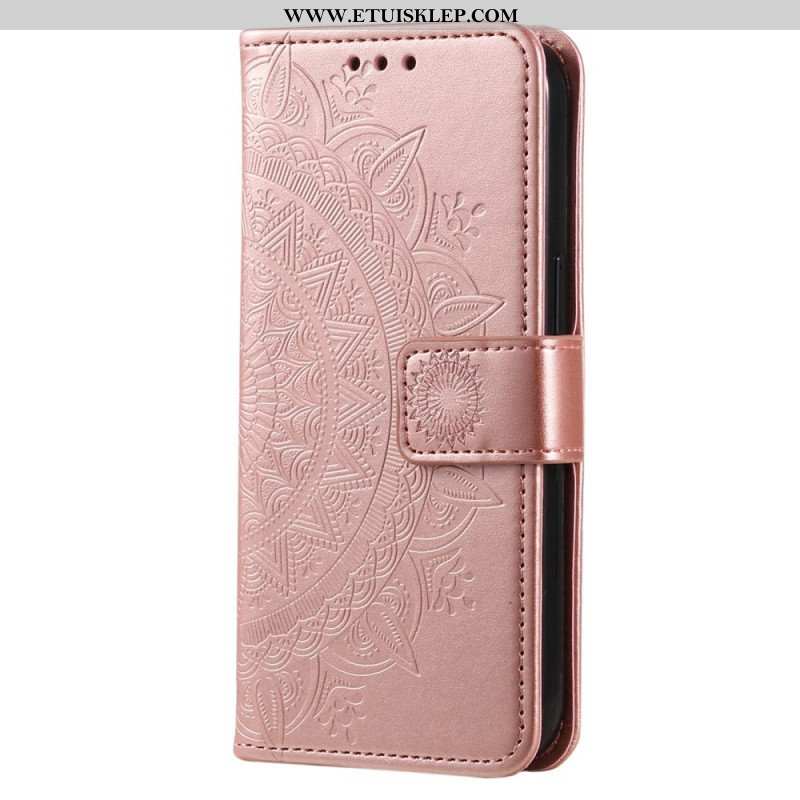 Etui Folio do Huawei Mate 50 Pro Mandala Sun Ze Smyczą